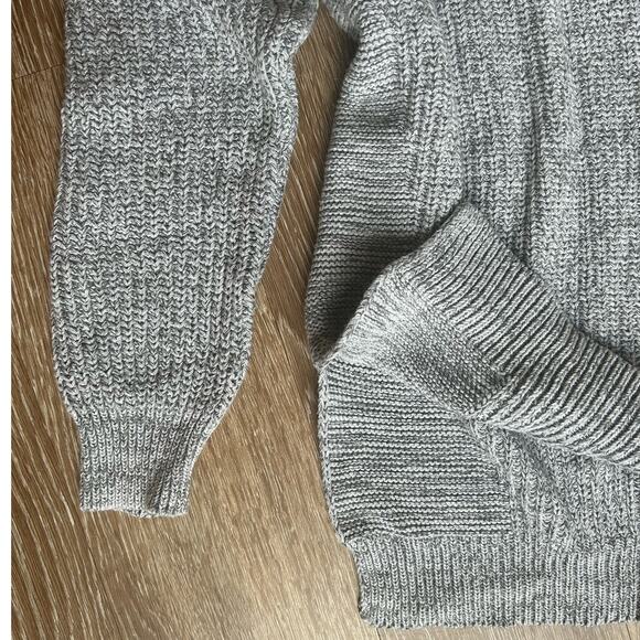 Urban Outfitters Silence + Noise Gray Oversized Cable Knit Cotton Sweater Size M - Picture 7 of 8